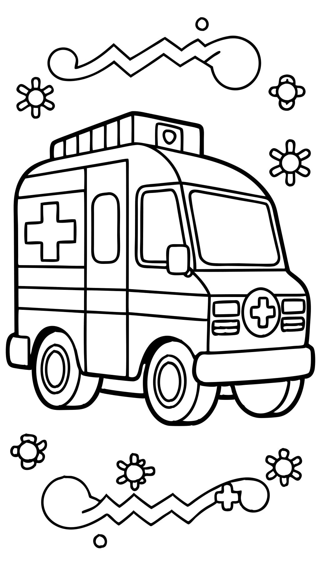 ambulance coloring page